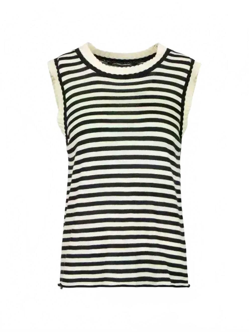 NEW HANNES ROETHER women's sleeveless knit tank top in black